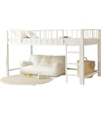 Amazon｜【高さ140cm】ロフトベッド シングル パイプベッド ミドル